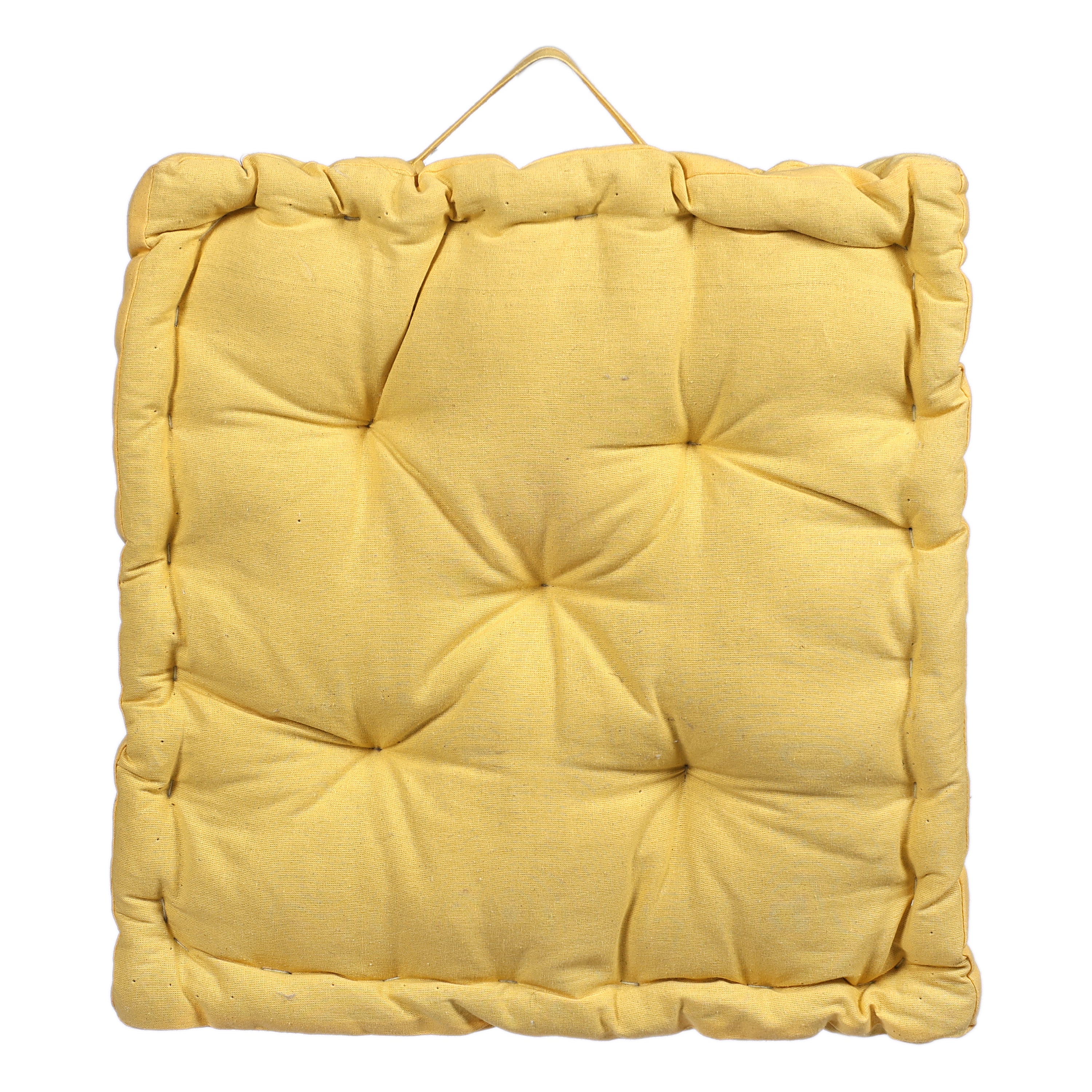 Monarch Home Art Lemon Cotton Floor Cushion – 40×40 cm | Soft, Comfortable & Multipurpose Seating