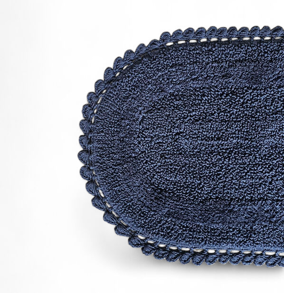 Reversible Crochet Cotton Mat – Airforce Blue |( 50x80 cm) | Handcrafted Multi-Purpose Floor Mat