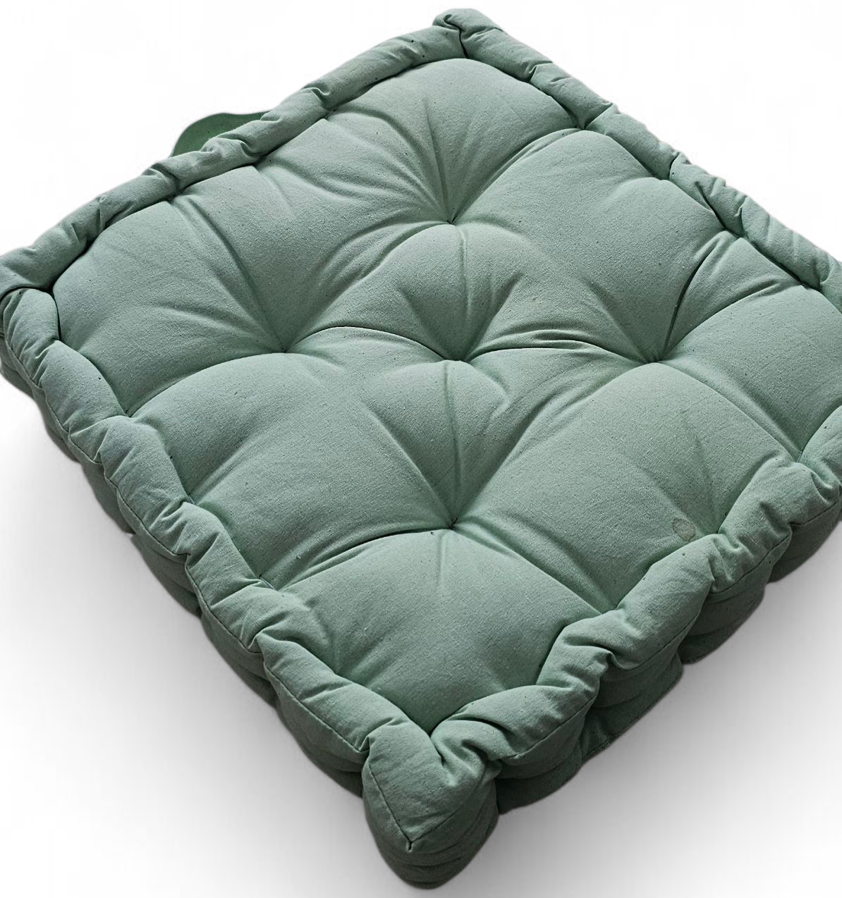 Monarch Home Art Sea Green Cotton Floor Cushion – 40×40 cm | Soft, Comfortable & Multipurpose Seating