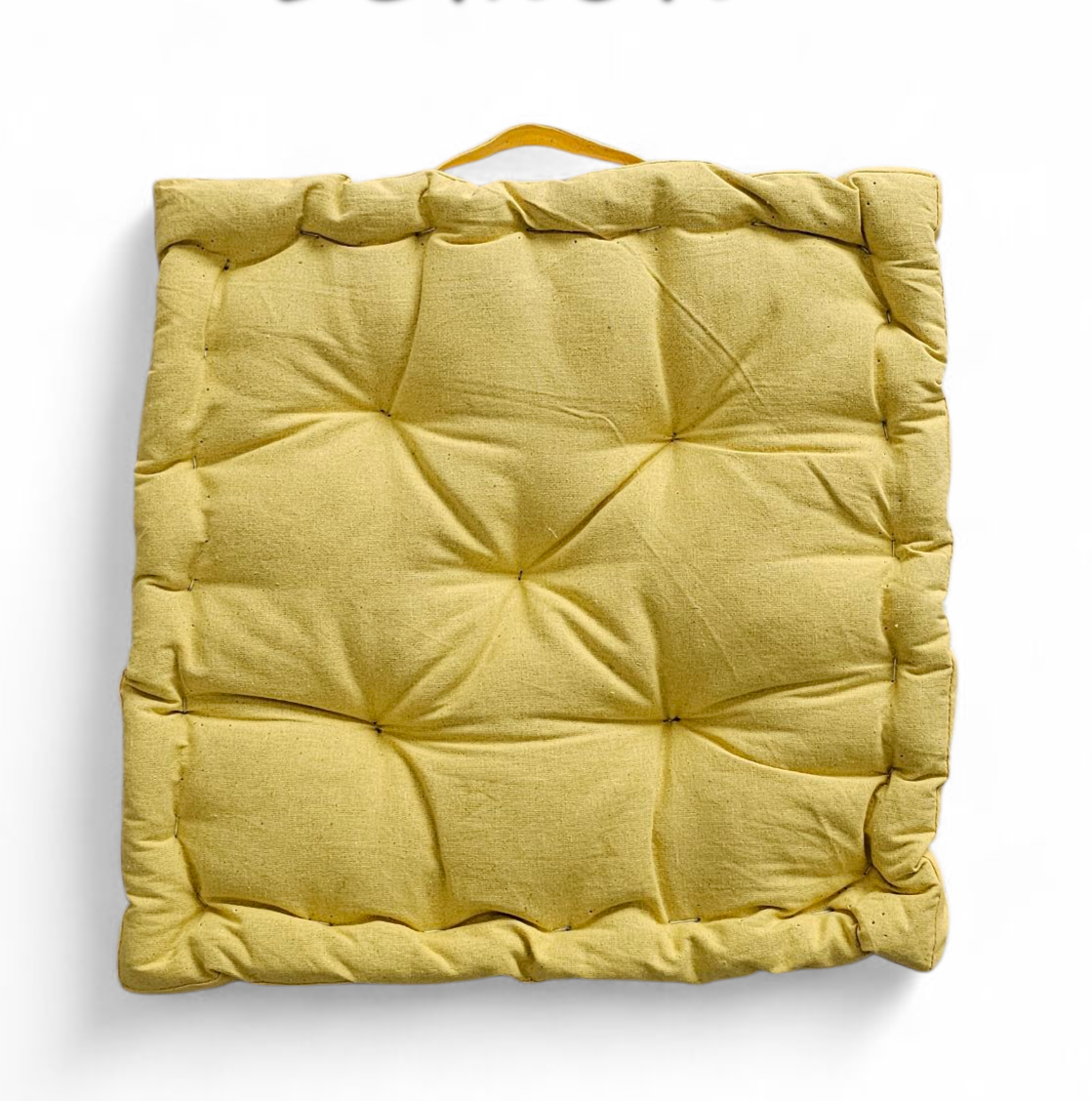 Monarch Home Art Lemon Cotton Floor Cushion – 40×40 cm | Soft, Comfortable & Multipurpose Seating