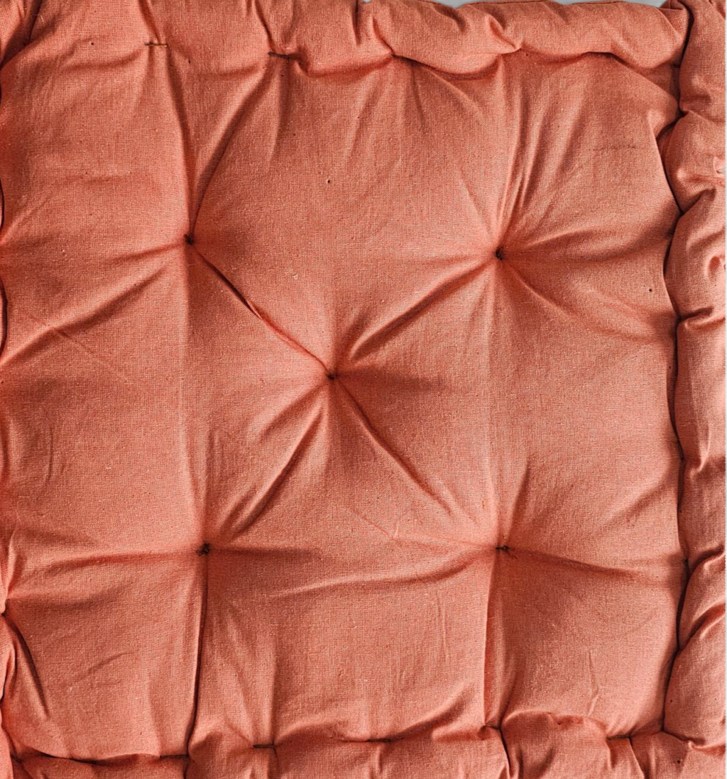 Monarch Home Art Lava Orange Cotton Floor Cushion – 40×40 cm | Soft, Comfortable & Multipurpose Seating