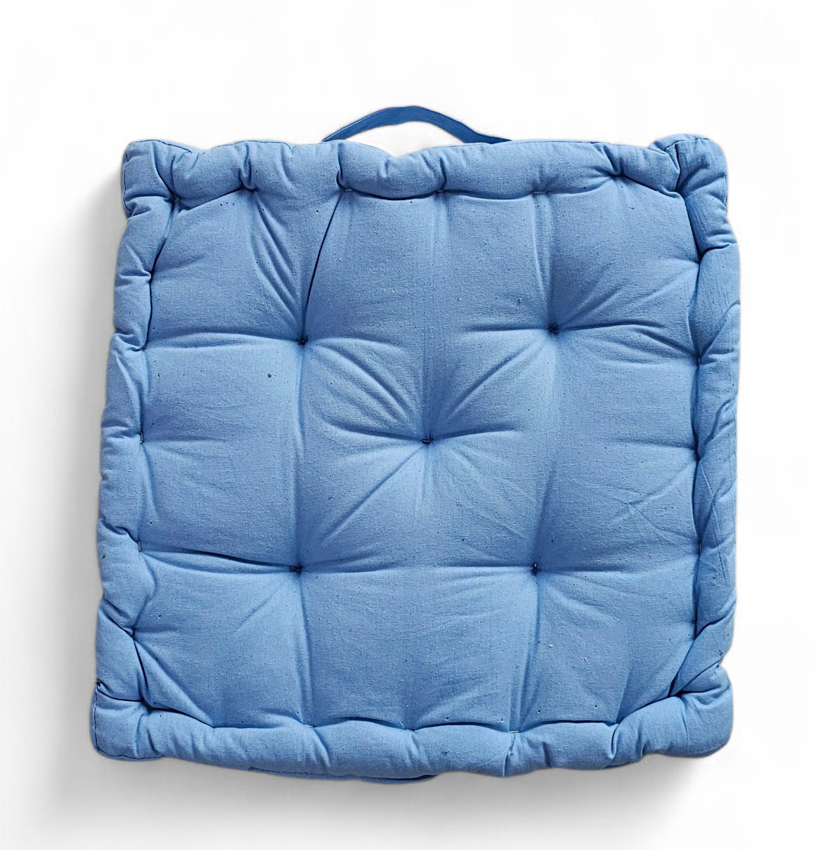 Monarch Home Art Ice Blue Cotton Floor Cushion – 40×40 cm | Soft, Comfortable & Multipurpose Seating