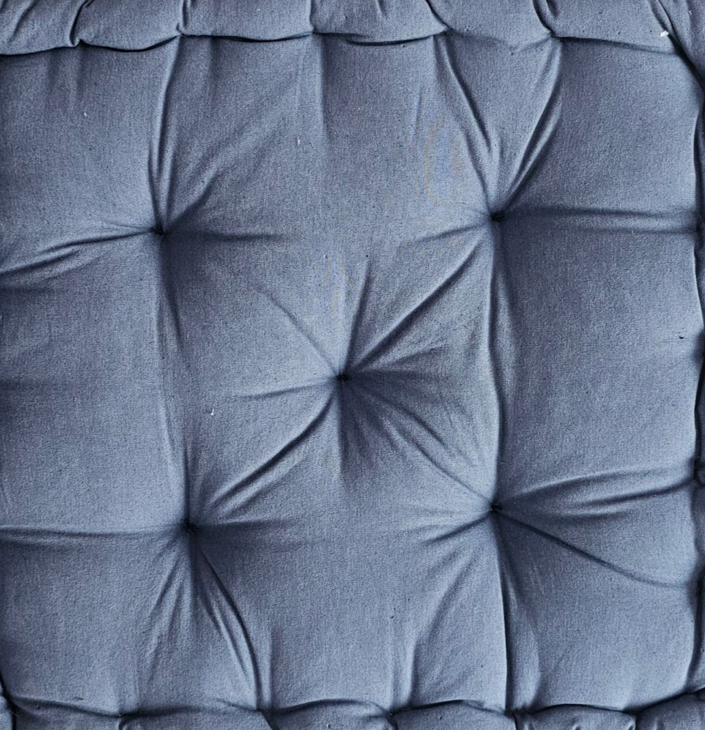 Monarch Home Art Steel Grey Cotton Floor Cushion – 40×40 cm | Soft, Comfortable & Multipurpose Seating