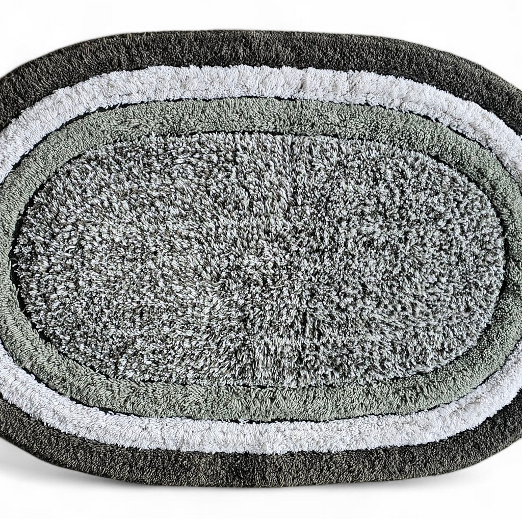 Monarch Home Art Forest Green Cotton Bathmat – 40x60 cm | Soft, Absorbent & Reversible Floor Mat