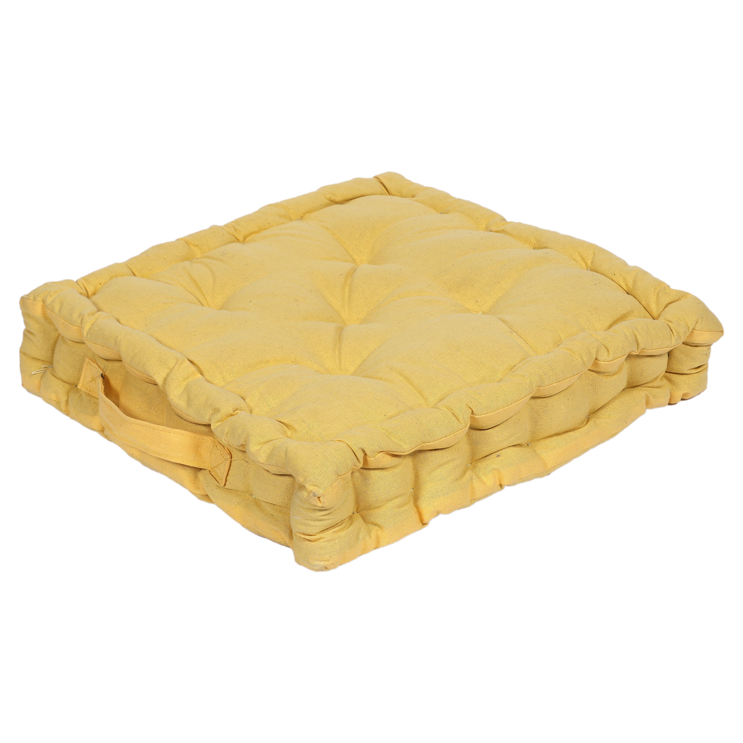 Monarch Home Art Lemon Cotton Floor Cushion – 40×40 cm | Soft, Comfortable & Multipurpose Seating