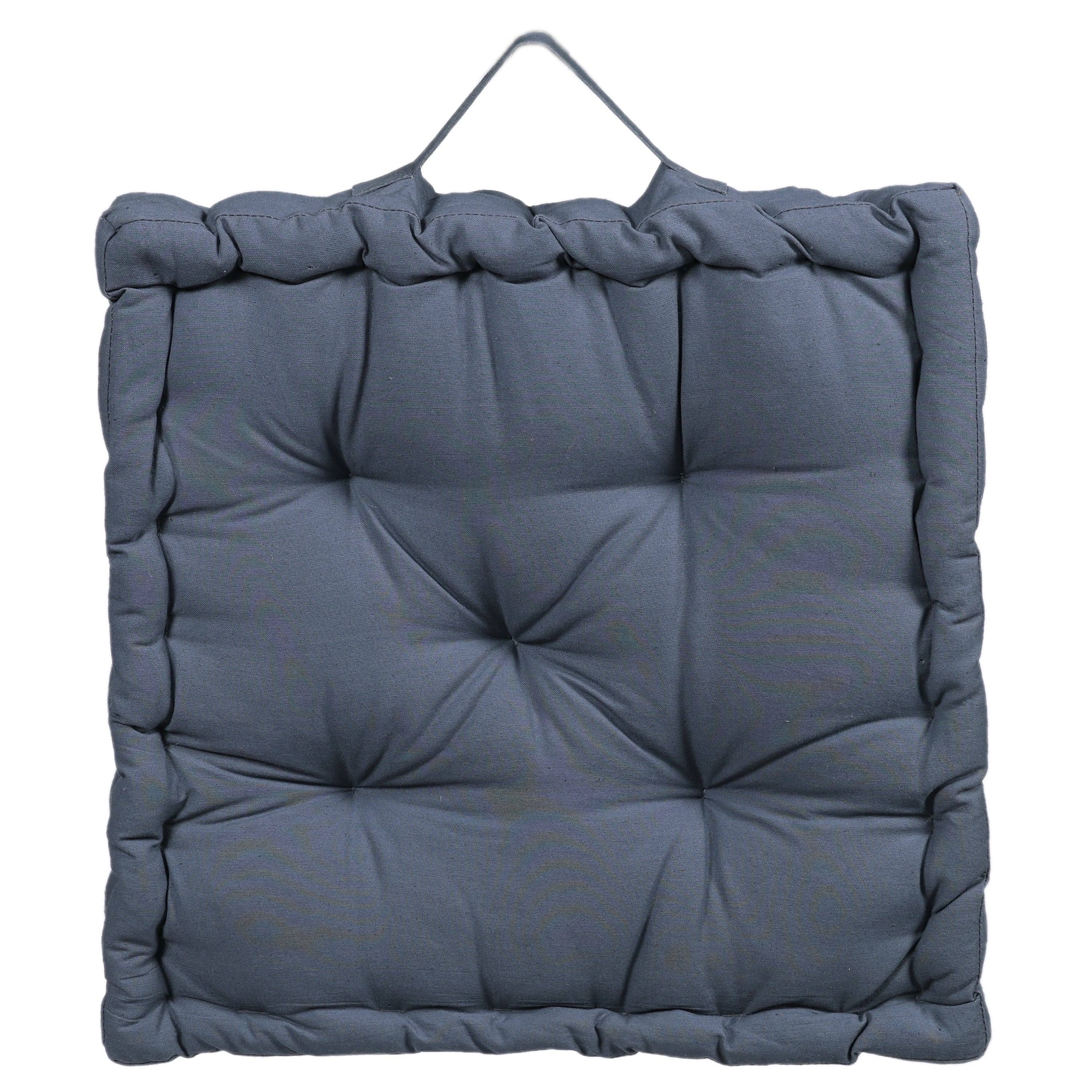 Monarch Home Art Steel Grey Cotton Floor Cushion – 40×40 cm | Soft, Comfortable & Multipurpose Seating