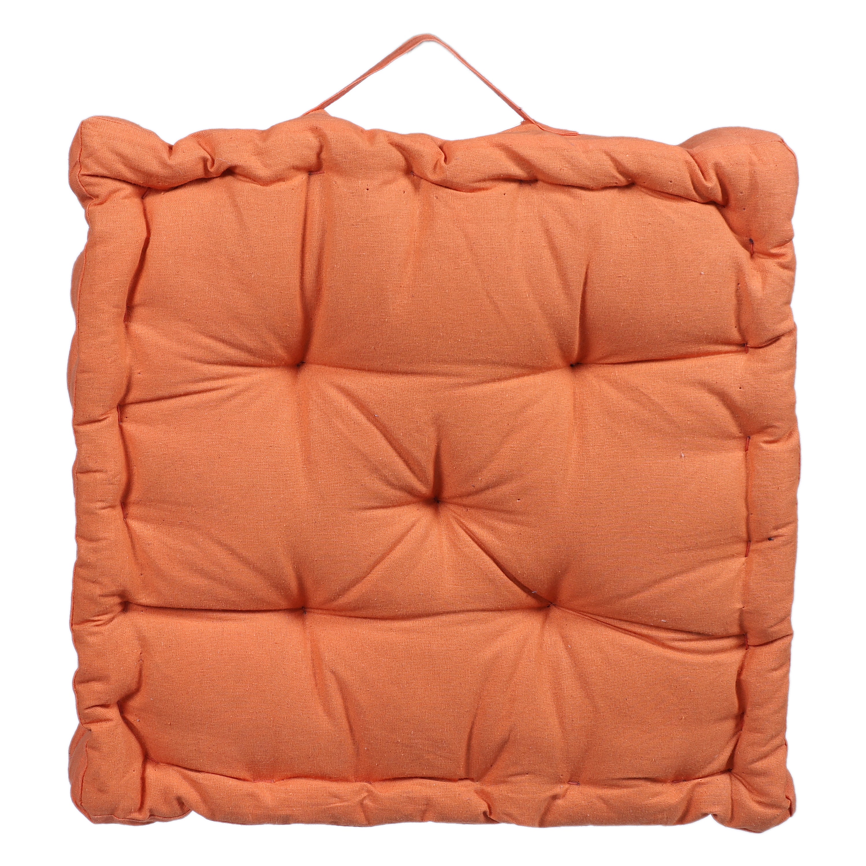 Monarch Home Art Lava Orange Cotton Floor Cushion – 40×40 cm | Soft, Comfortable & Multipurpose Seating