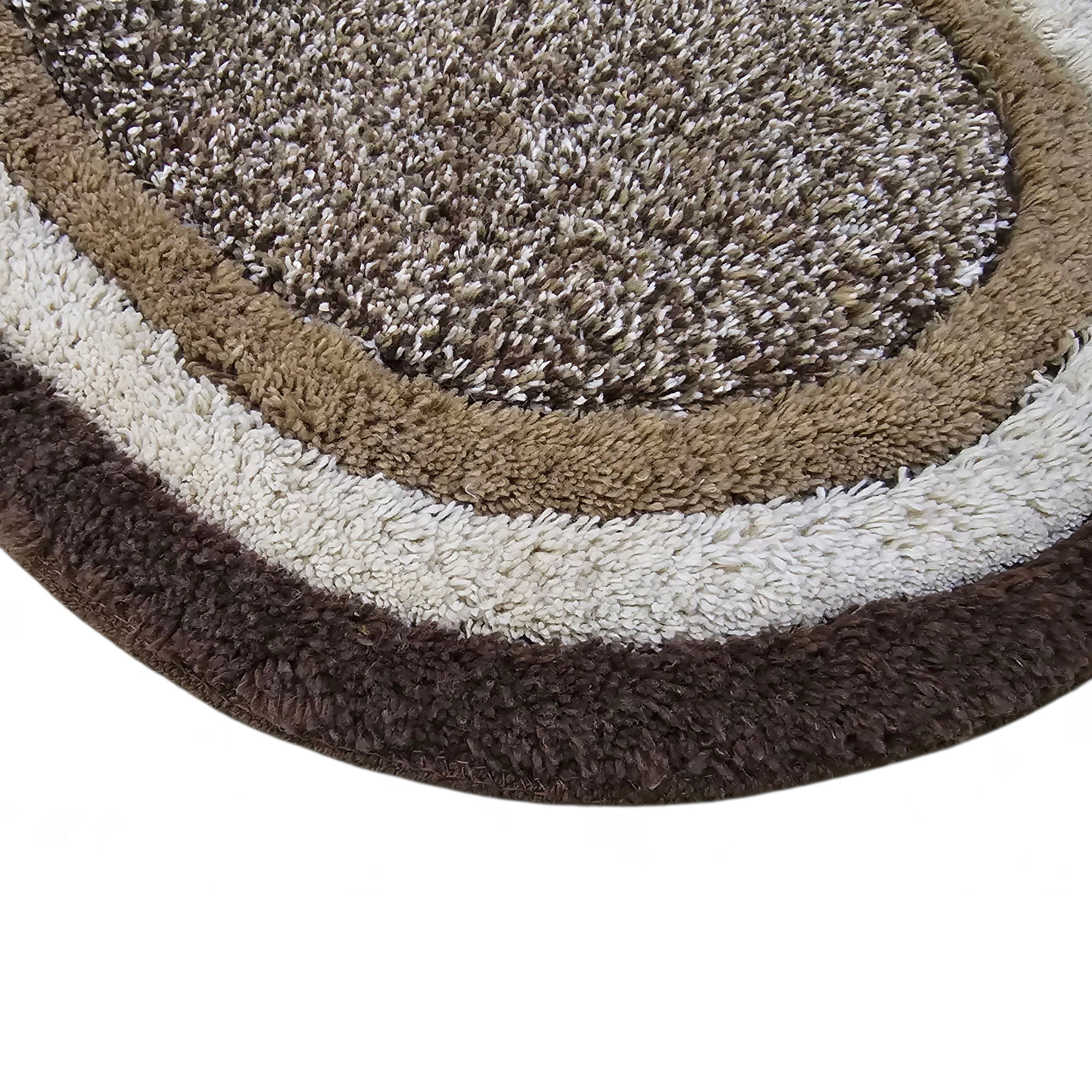 Luxury Chocolate Oval Bath Mat (40x60 cm) – Soft & Absorbent Microfiber Bathroom Mat with Anti-Skid Backing