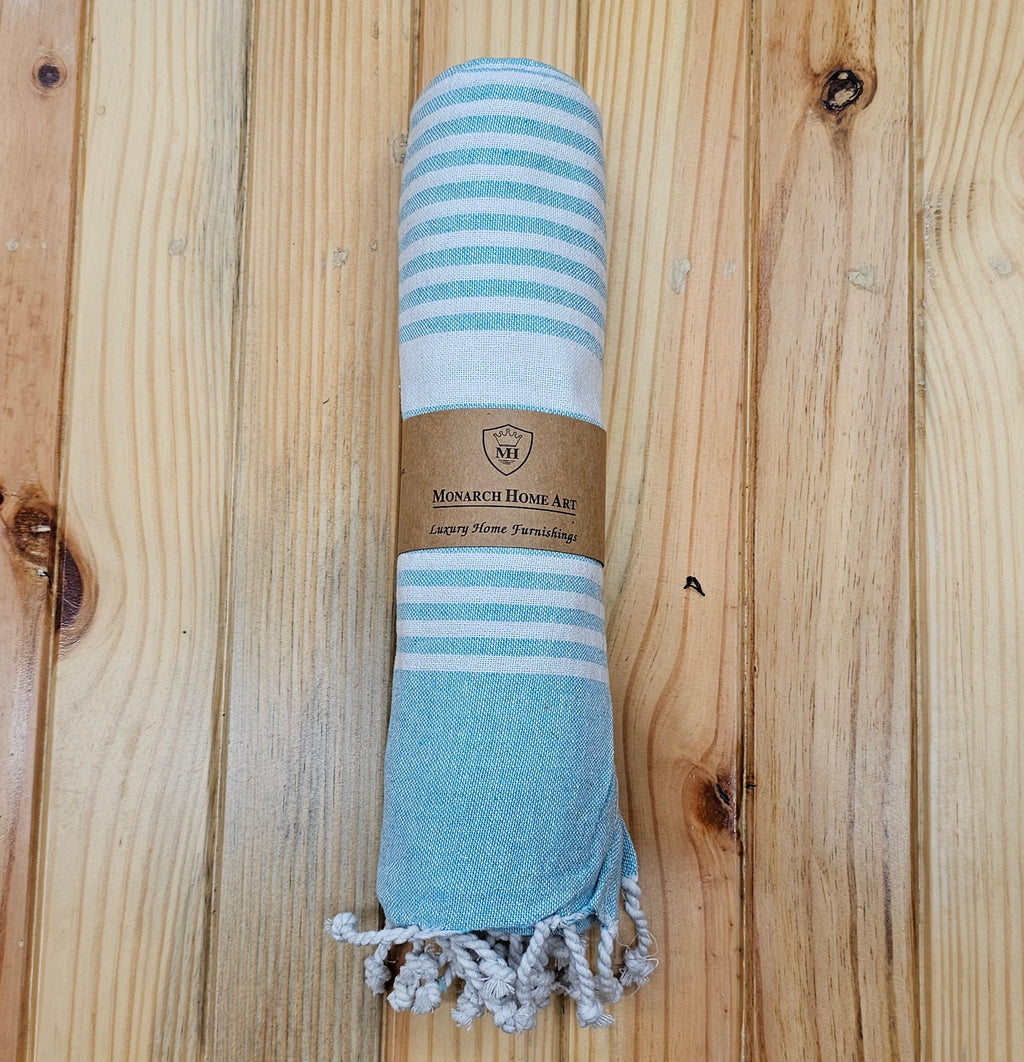 Luxury Aqua Cotton Beach Towel (90x170 cm) – Soft, Absorbent & Quick-Dry Bath & Travel Towel