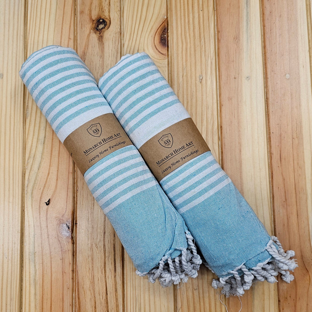 Luxury Aqua Cotton Beach Towel (90x170 cm) – Soft, Absorbent & Quick-Dry Bath & Travel Towel