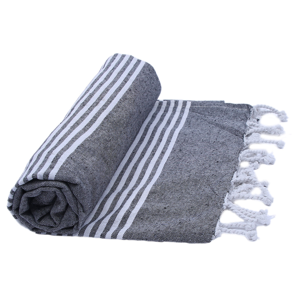 Luxury Grey Cotton Beach Towel (90x170 cm) – Soft, Absorbent & Quick-Dry Bath Towel for Beach, Gym & Travel
