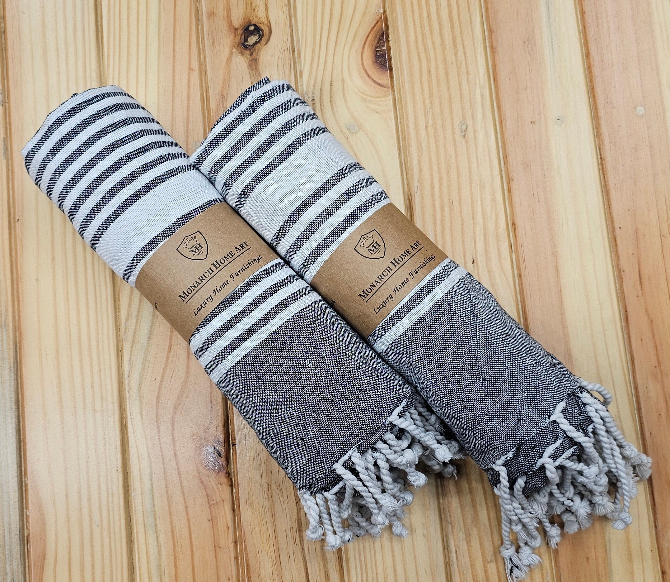 Luxury Grey Cotton Beach Towel (90x170 cm) – Soft, Absorbent & Quick-Dry Bath Towel for Beach, Gym & Travel