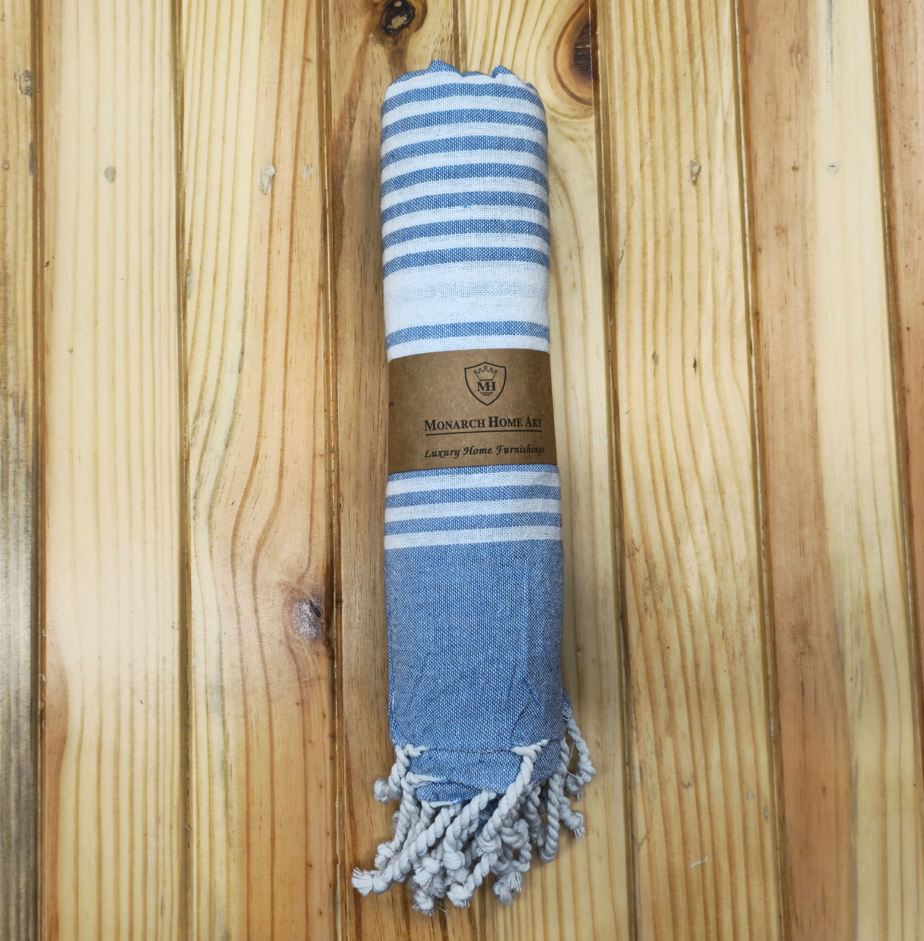 Premium Ice Blue Terry Cotton Beach Towel | Large, Super Absorbent & Lightweight