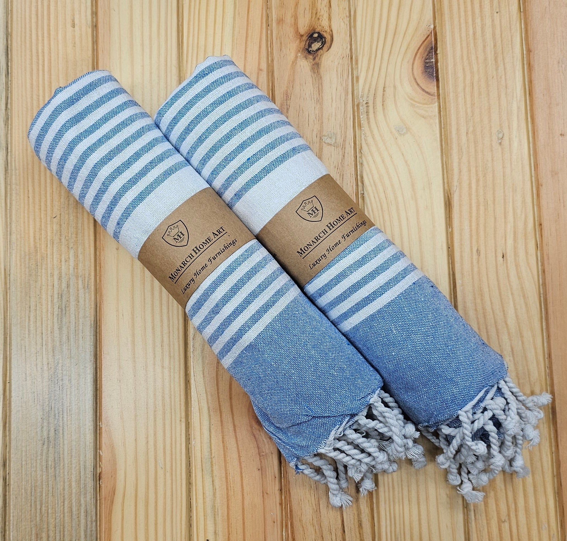 Premium Ice Blue Terry Cotton Beach Towel | Large, Super Absorbent & Lightweight