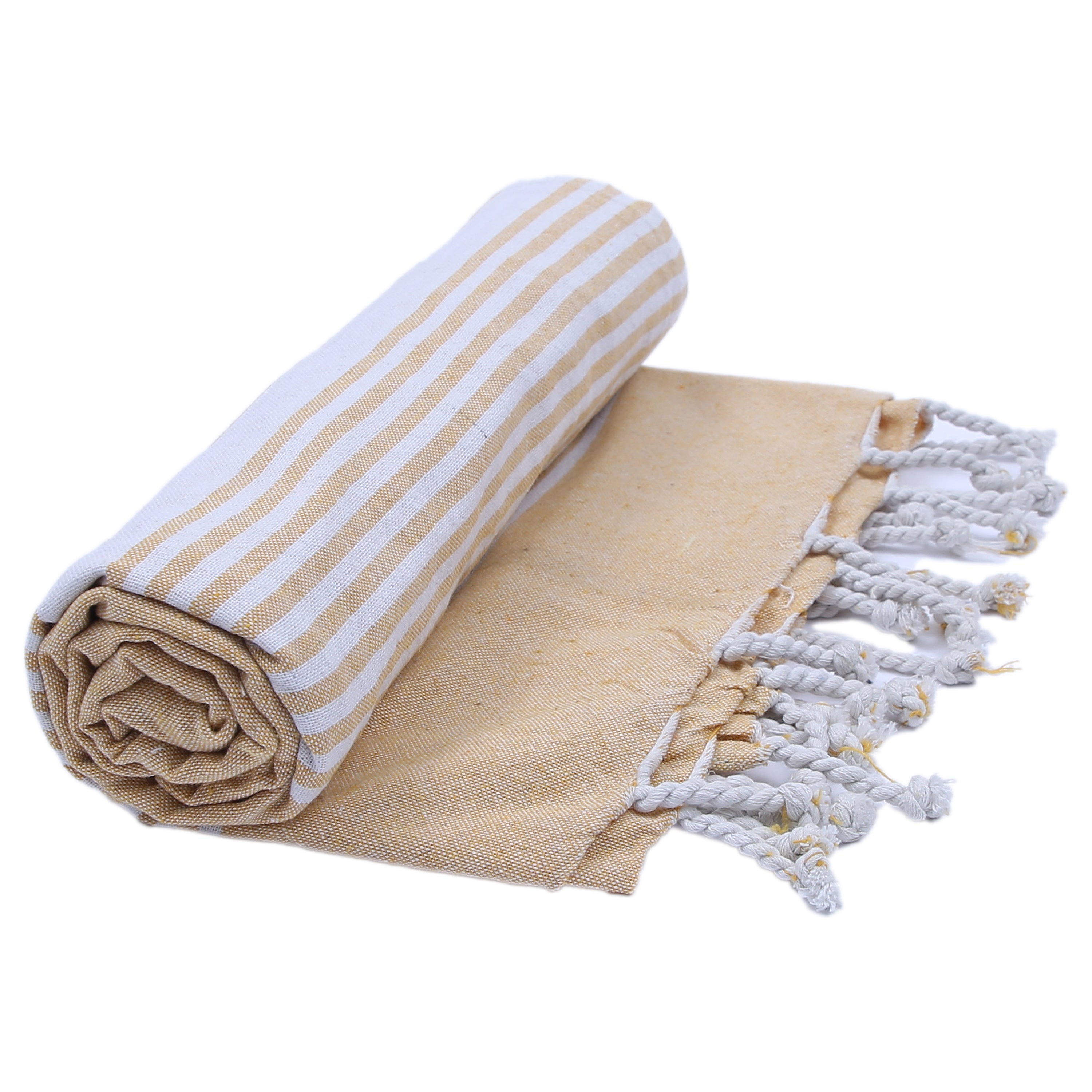 Lemon Yellow Cotton Beach Towel for Bath, Pool & Travel – Soft & Durable (90x170 cm)