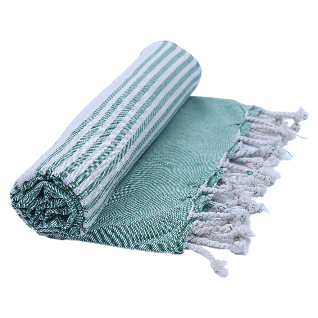 Luxury Sea Green Cotton Beach Towel (90x170 cm) – Soft, Absorbent & Quick-Dry Bath & Travel Towel