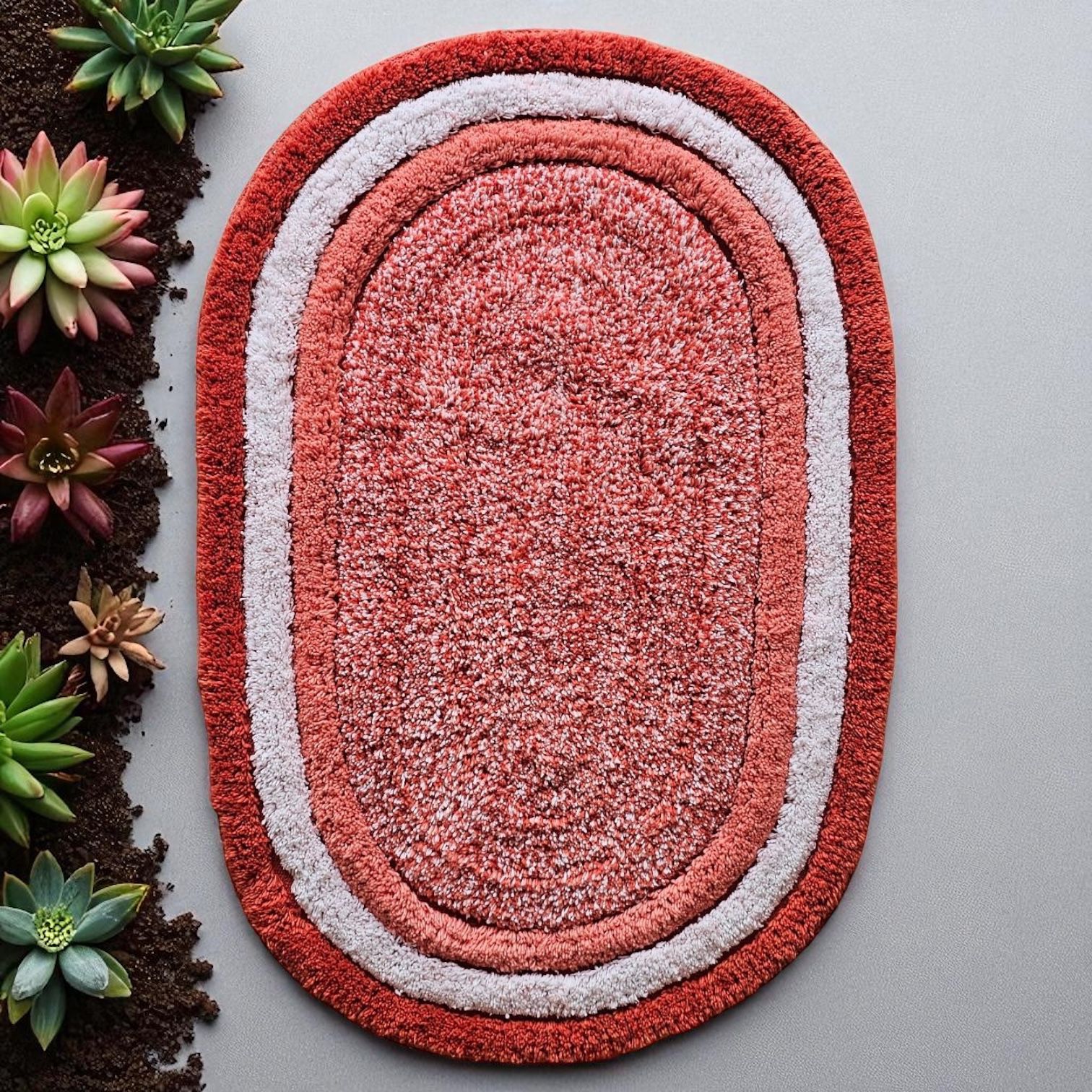 Luxury Kesari Bath Mat (40x60 cm) – Soft, Absorbent & Anti-Slip Microfiber Floor Mat for Bathroom & Home Décor