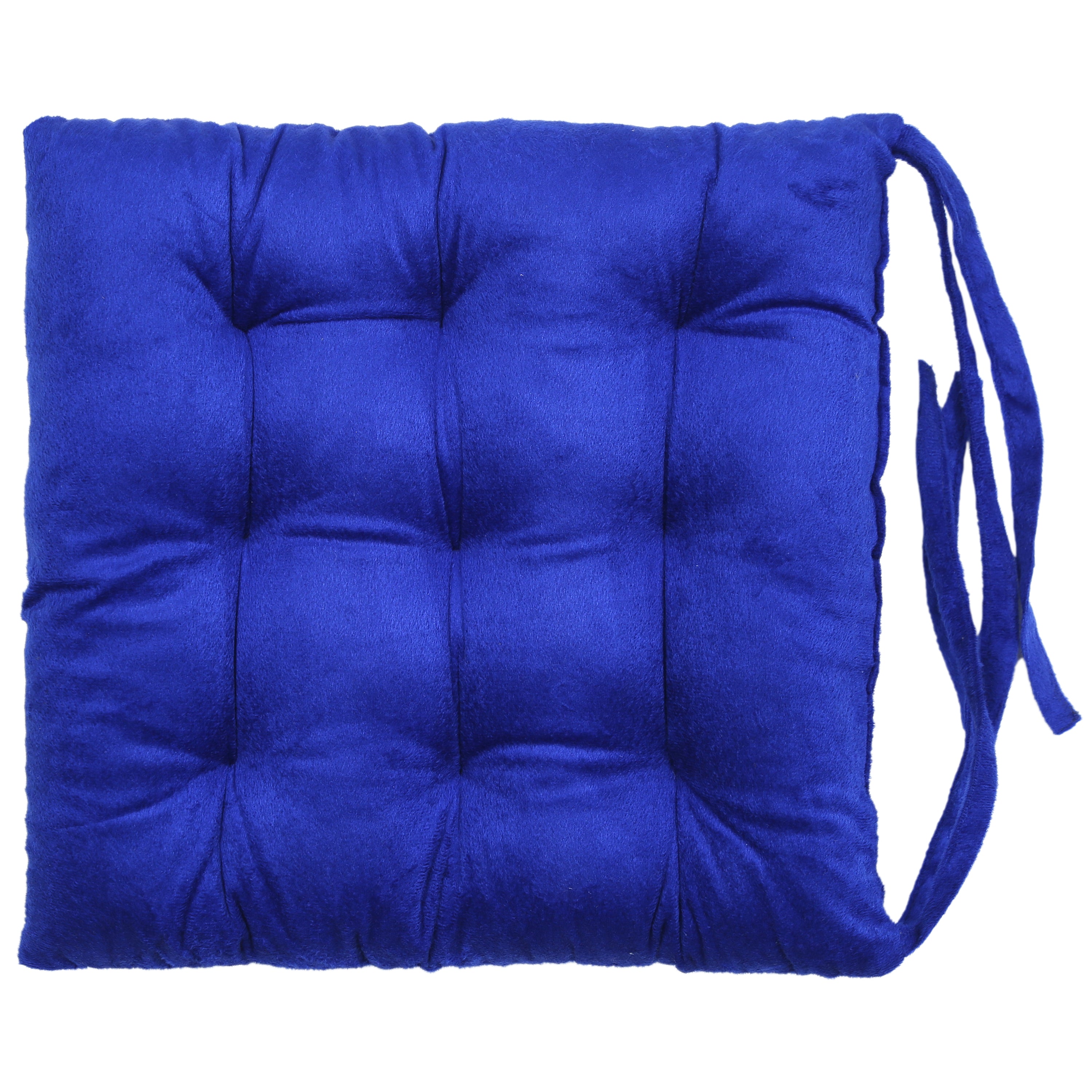 Premium Polyester Chair Pad Cushion (40x40 cm, Blue) – Soft & Comfortable Seat Cushion