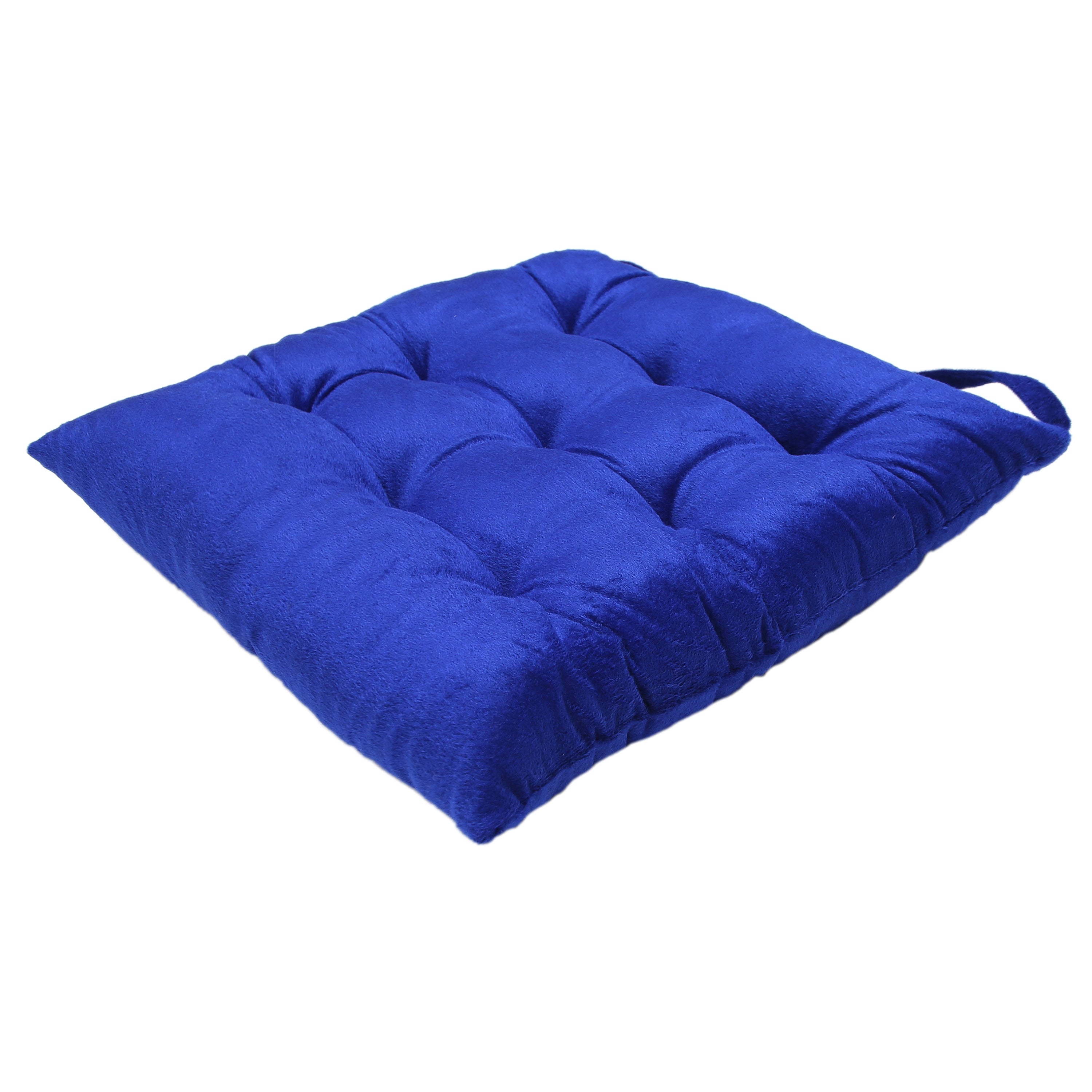 Premium Polyester Chair Pad Cushion (40x40 cm, Blue) – Soft & Comfortable Seat Cushion