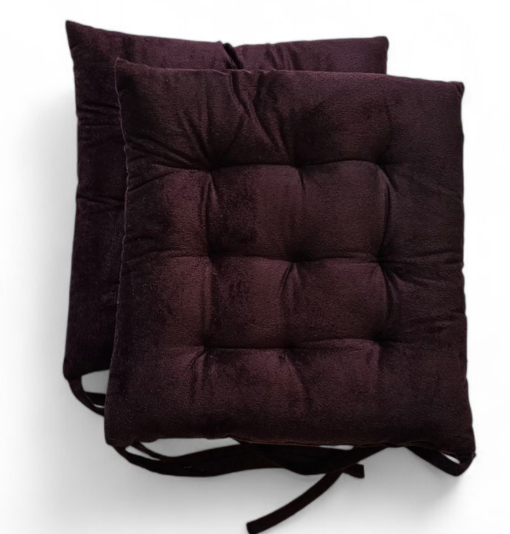Premium Polyester Chair Pad Cushion (40x40 cm, Coffee) – Soft & Comfortable Seat Cushion