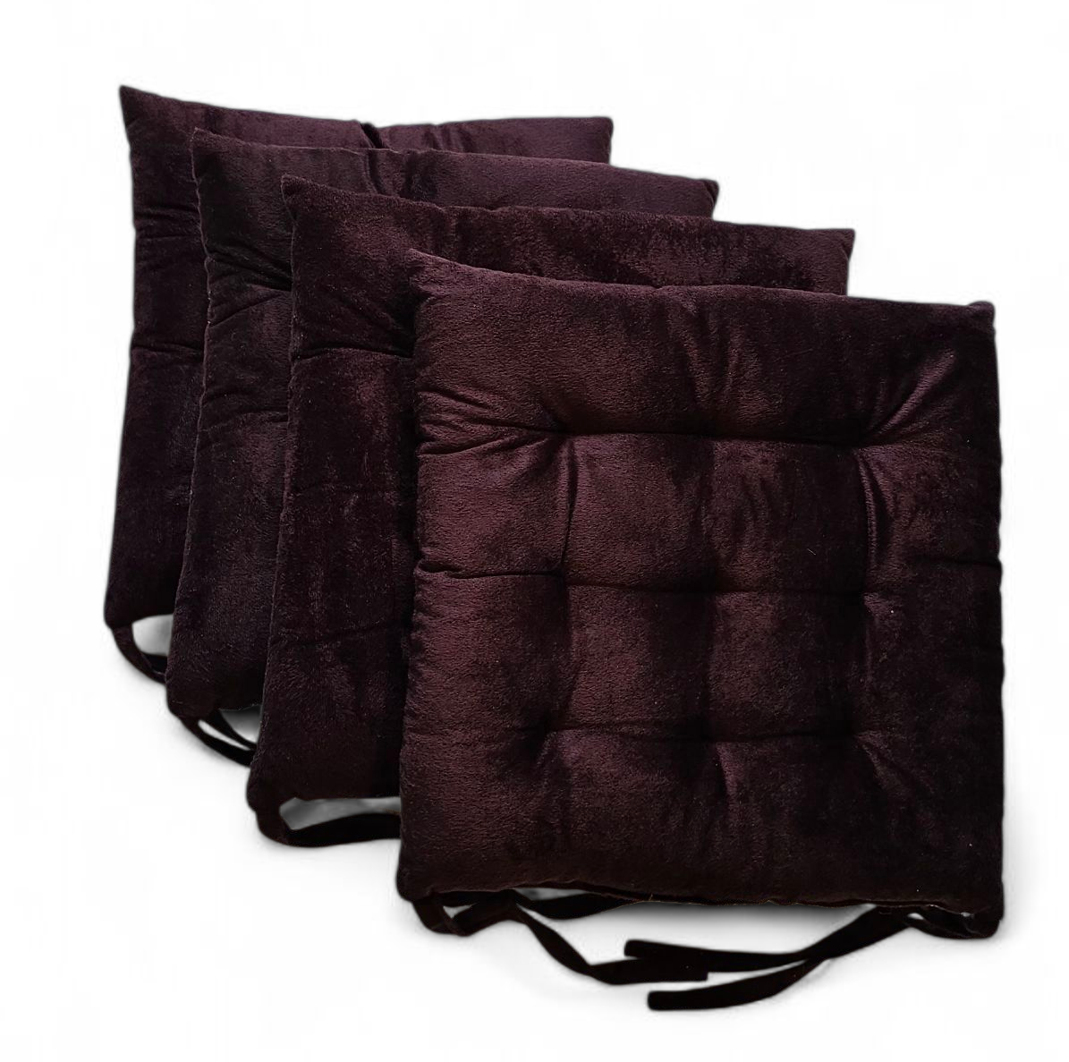 Premium Polyester Chair Pad Cushion (40x40 cm, Coffee) – Soft & Comfortable Seat Cushion