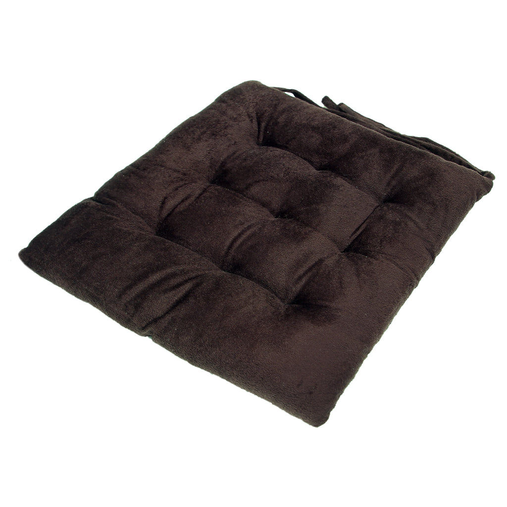 Premium Polyester Chair Pad Cushion (40x40 cm, Coffee) – Soft & Comfortable Seat Cushion