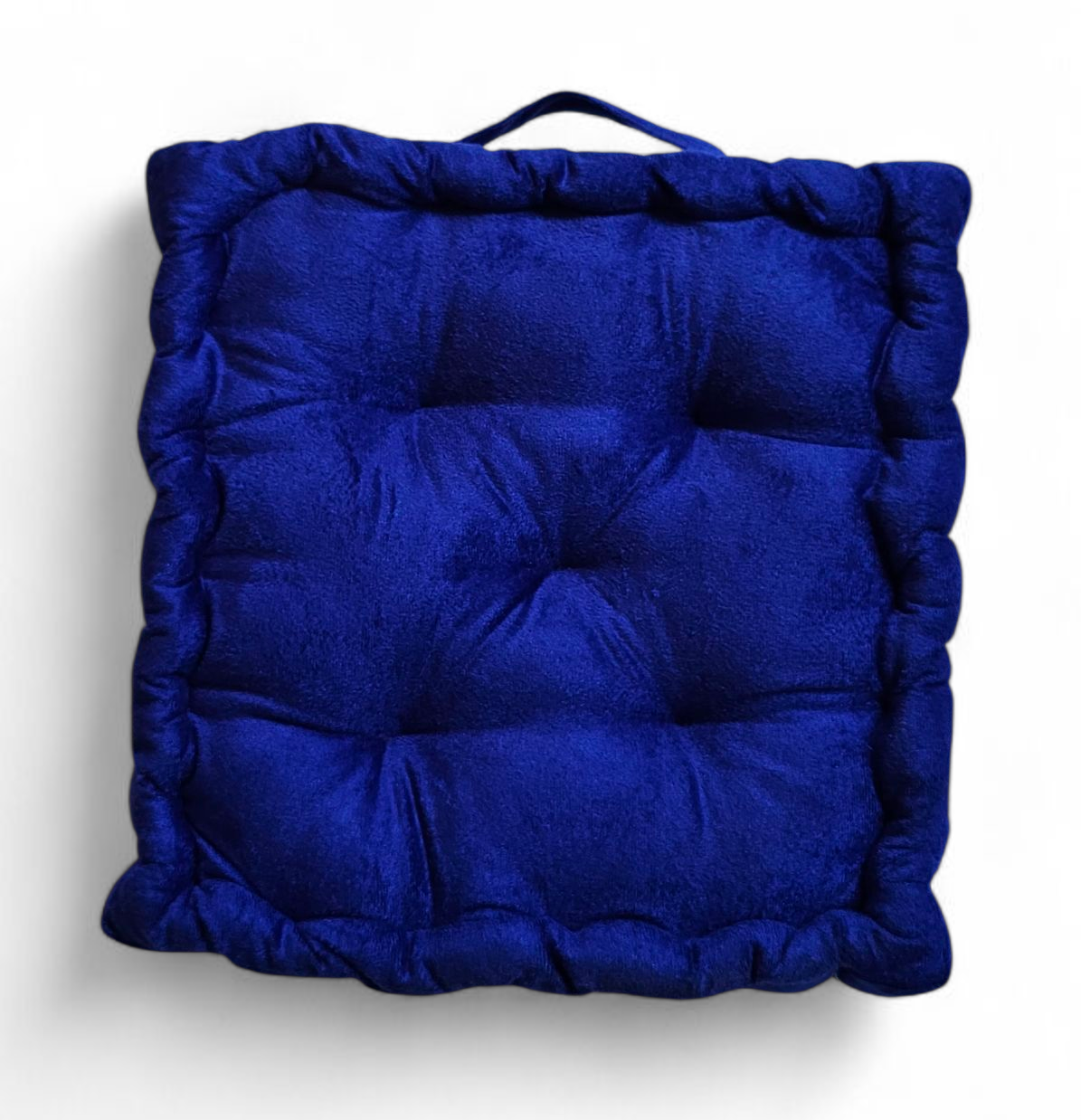 Premium Blue Floor Cushion (40x40 cm) – Soft & Durable Cotton-Filled Floor Seat Pillow for Meditation, Yoga & Home Décor