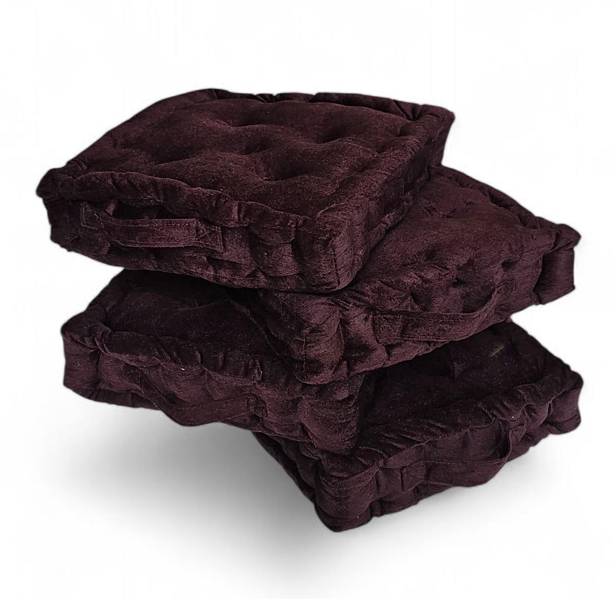 Coffee Floor Cushion (40x40 cm) – Comfortable & Durable Meditation Seat Pad for Home & Living Room