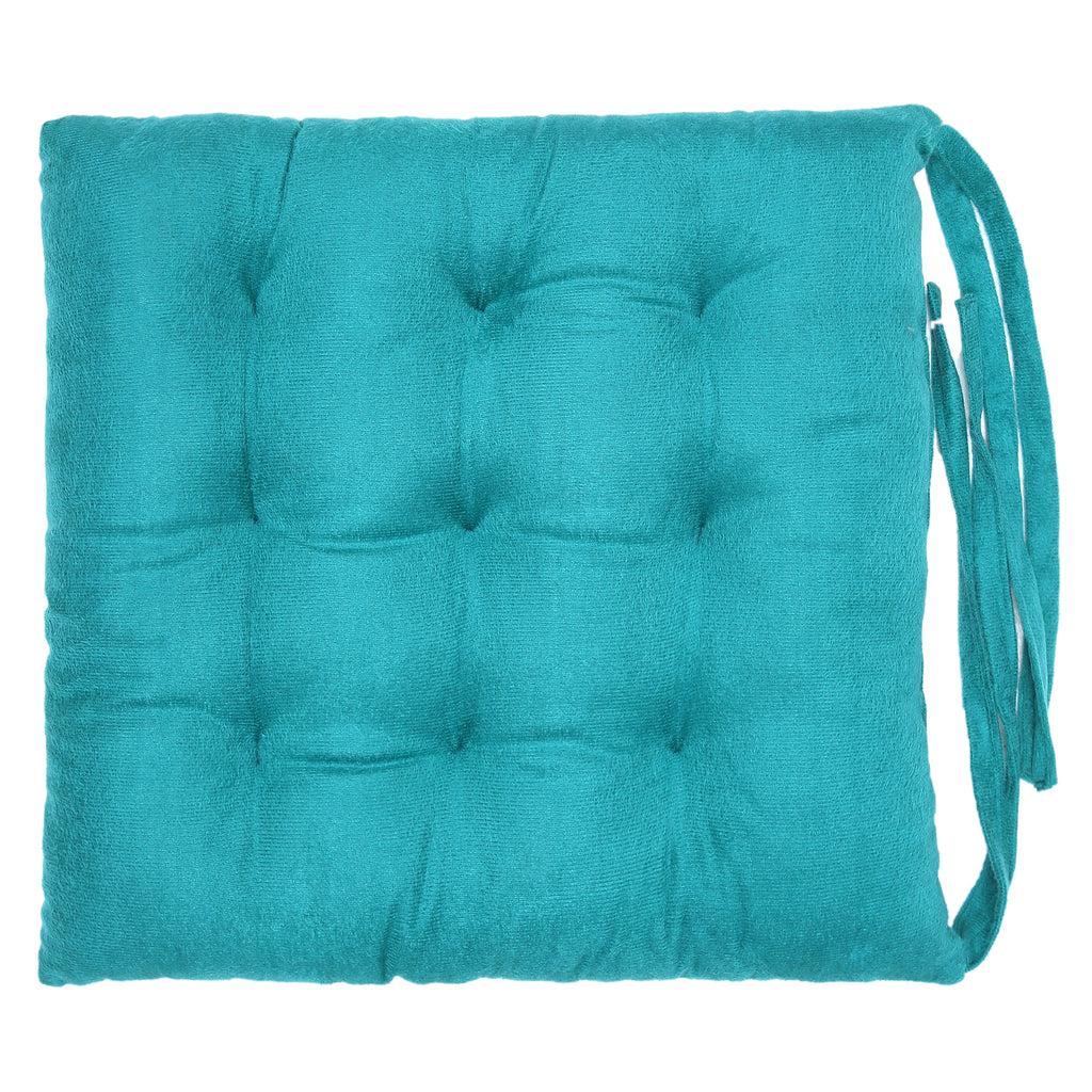Premium Polyester Chair Pad Cushion (40x40 cm, Green) – Soft & Comfortable Seat Cushion