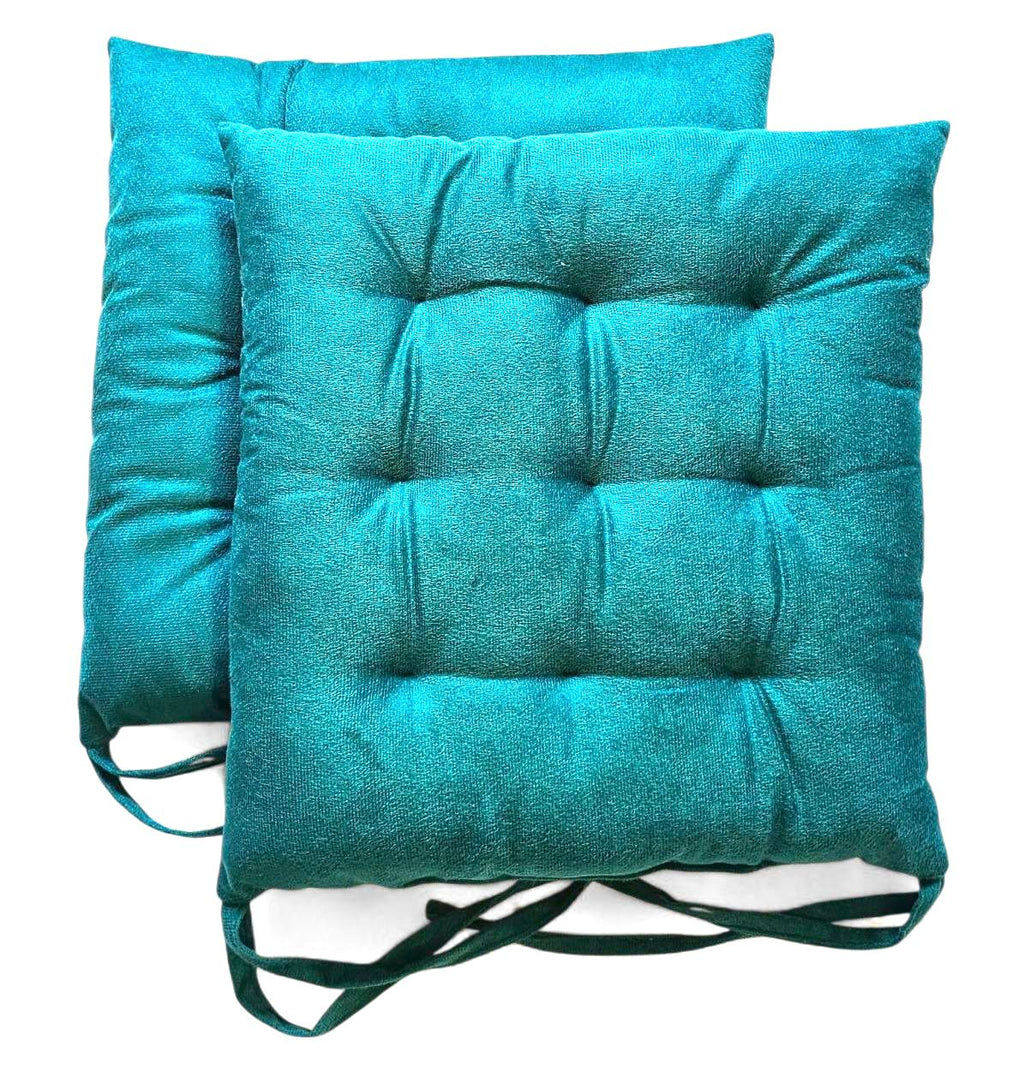 Premium Polyester Chair Pad Cushion (40x40 cm, Green) – Soft & Comfortable Seat Cushion