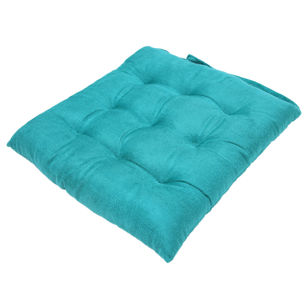 Premium Polyester Chair Pad Cushion (40x40 cm, Green) – Soft & Comfortable Seat Cushion