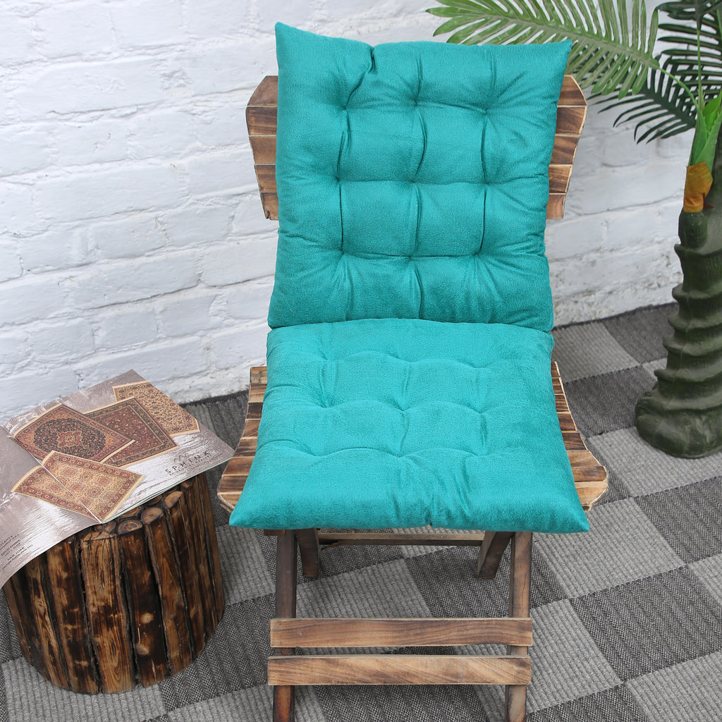 Premium Polyester Chair Pad Cushion (40x40 cm, Green) – Soft & Comfortable Seat Cushion