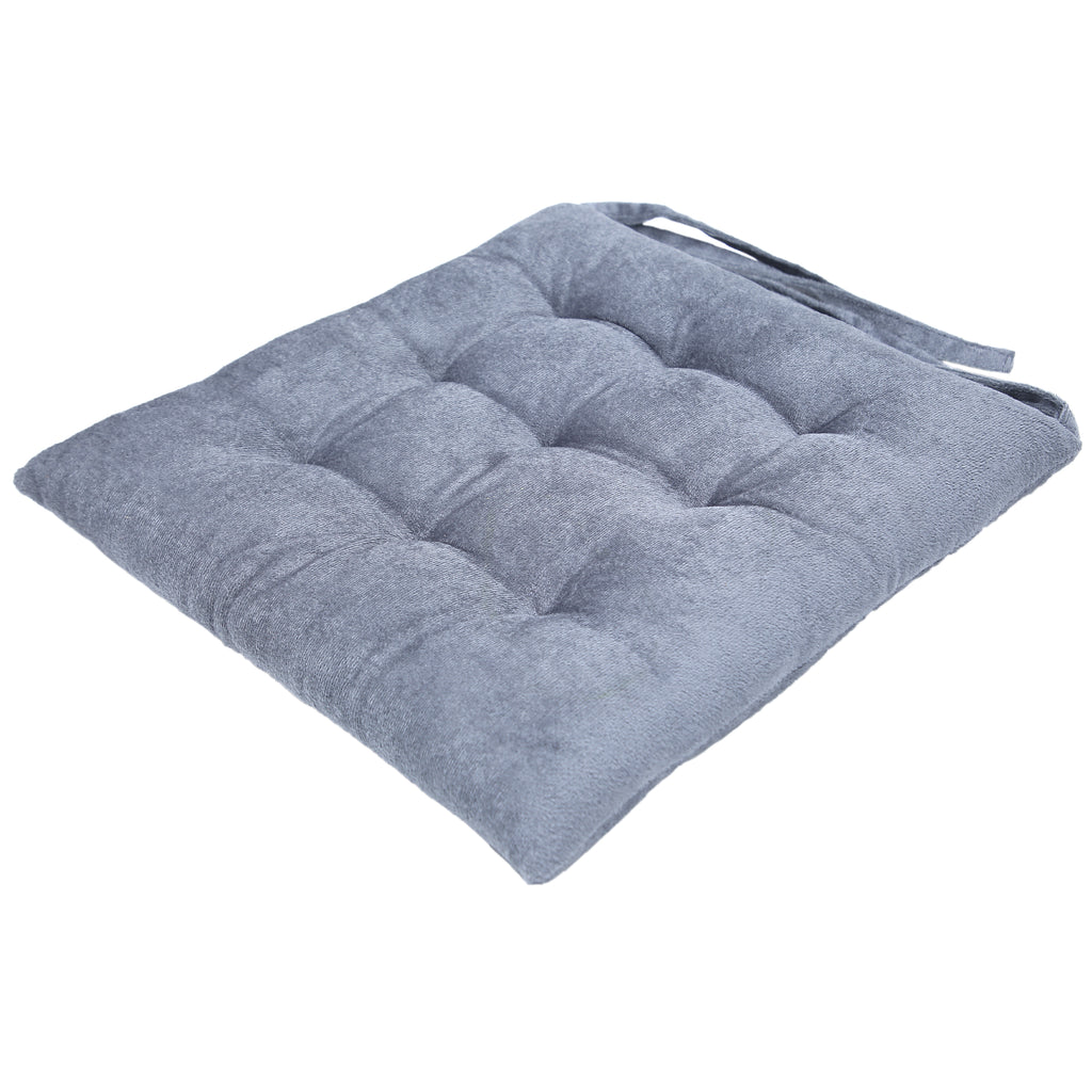 Premium Grey Polyester Chair Pad Cushion (40x40 cm) – Soft & Comfortable Seat Cushion for Home & Office