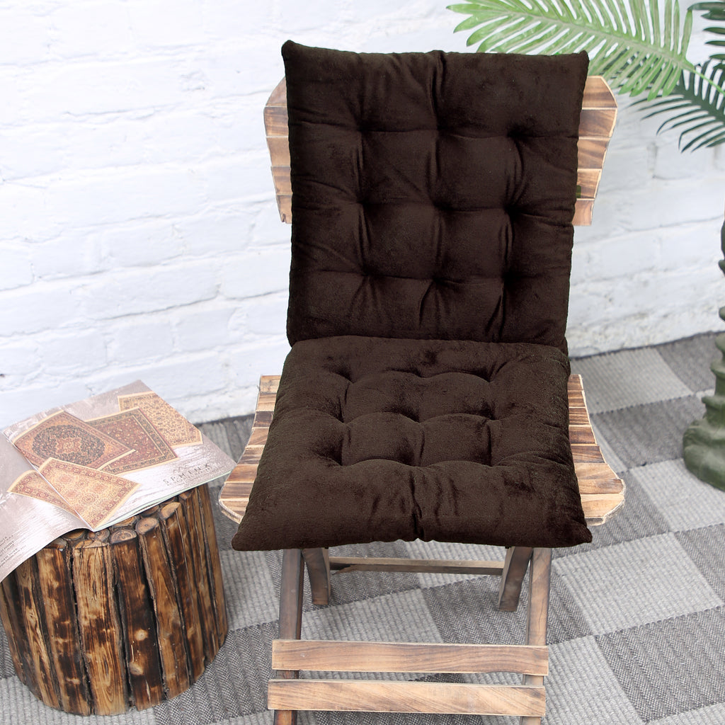 Premium Polyester Chair Pad Cushion (40x40 cm, Coffee) – Soft & Comfortable Seat Cushion