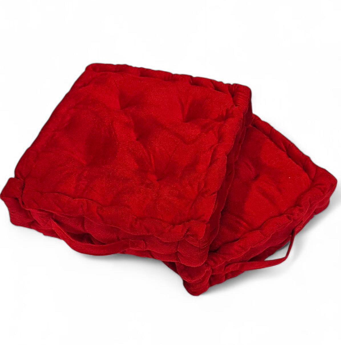 Premium Red Floor Cushion (40x40 cm) – Soft & Durable Cotton Filled Floor Seat Pillow for Meditation, Yoga & Home Décor