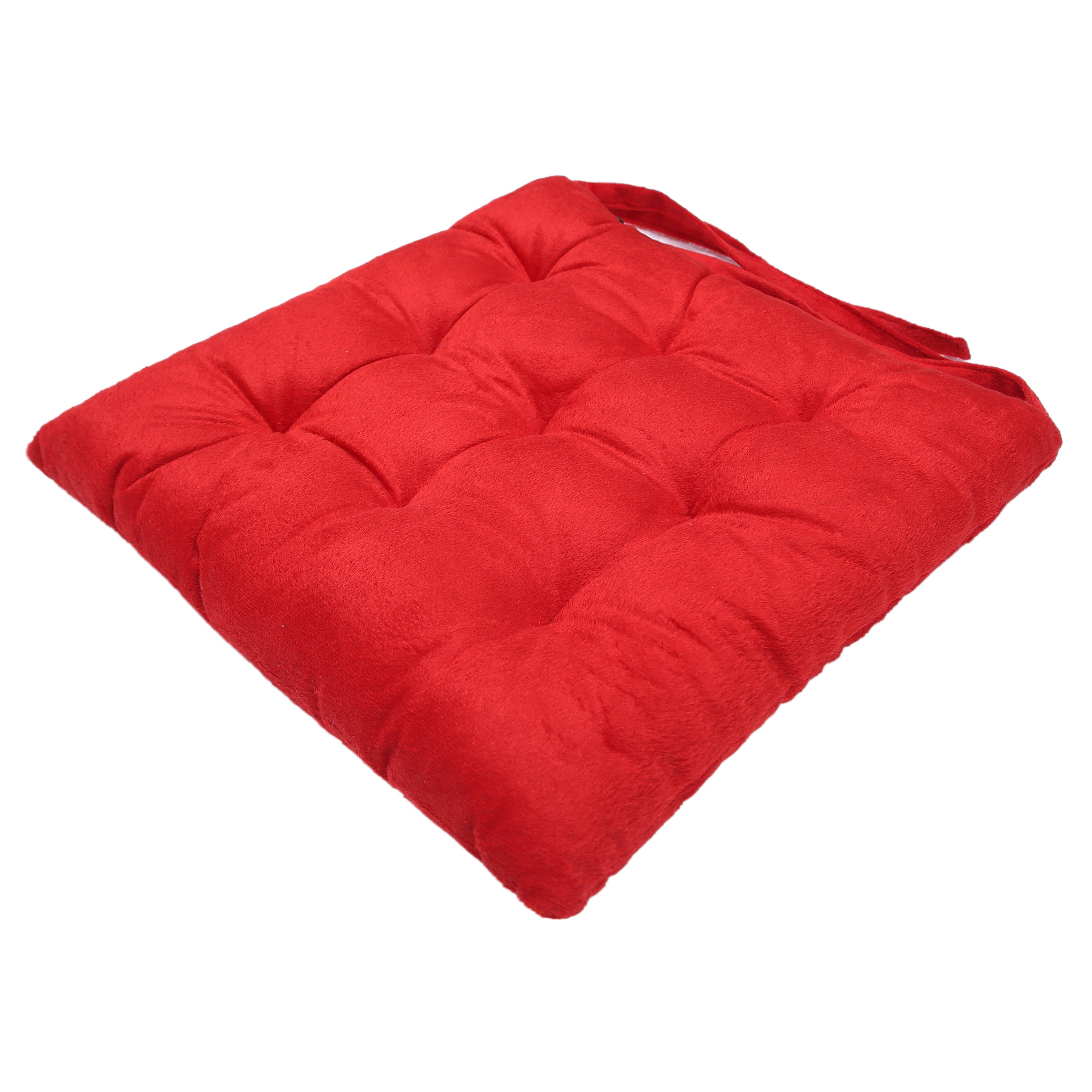 ComfortMax Red Chair Pad Cushion (40x40 cm, Polyester) – Soft & Cozy Seat Cushion for Home & Office