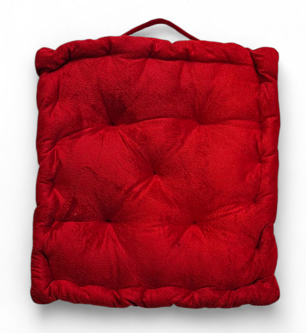 Premium Red Floor Cushion (40x40 cm) – Soft & Durable Cotton Filled Floor Seat Pillow for Meditation, Yoga & Home Décor