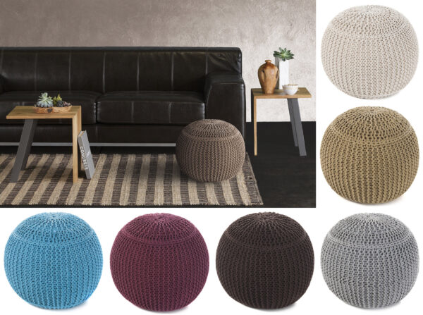 Cotton Yarn Poufs