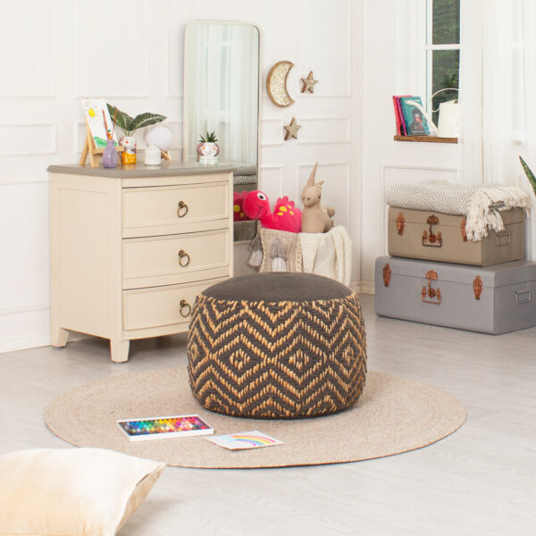 Cototn Dori + Jute Pouf