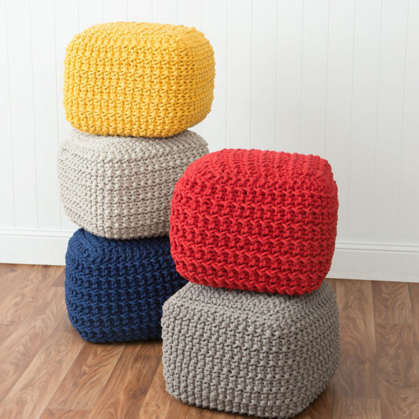 Cotton Dori Square Pouf