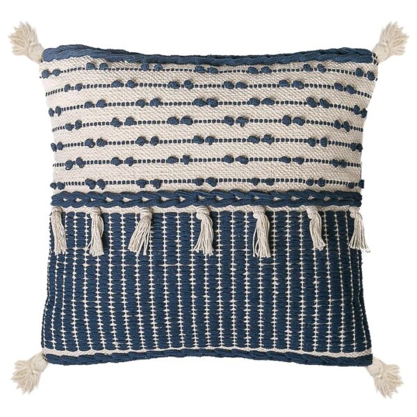Cotton Hand Woven Cushion Cover with Tassels