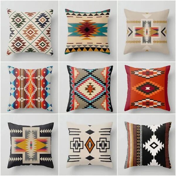 Cotton Printed Kilim Design Cushion Cover