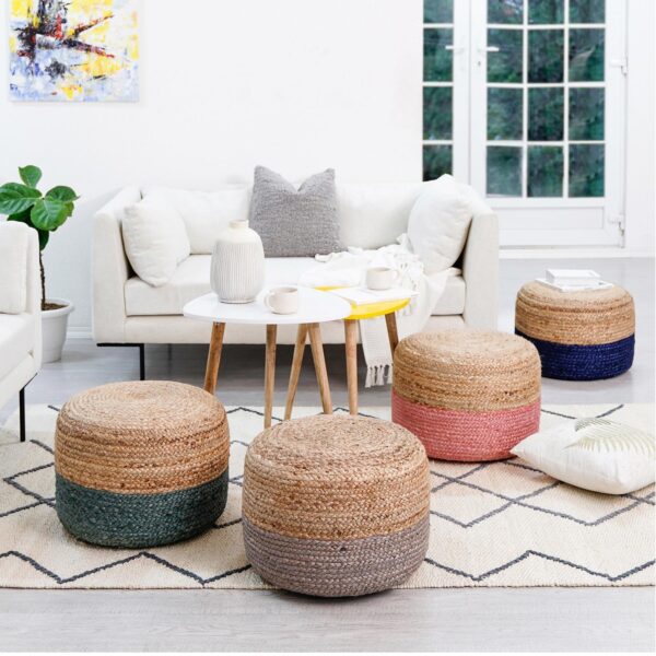 Jute Pouf