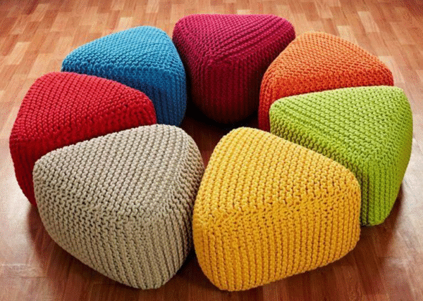Cotton Dori Triangle Pouf