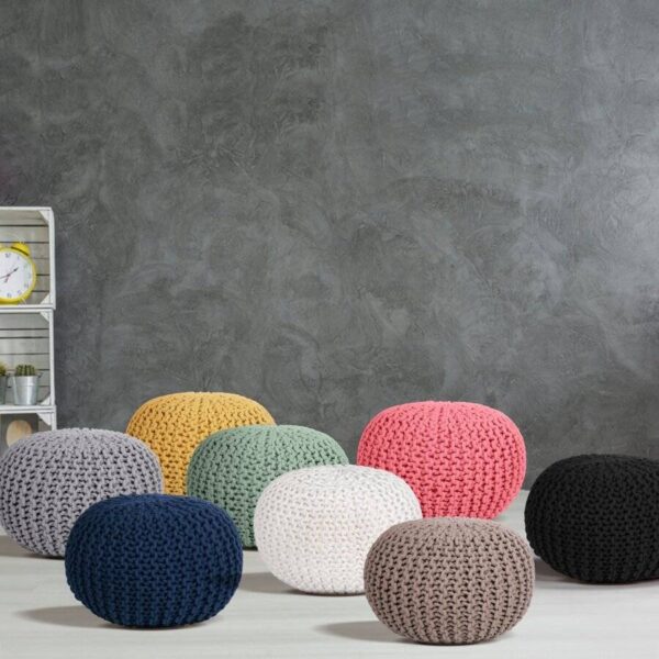 Cotton Dori Poufs