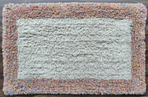 Cotton Multi Colour Border Shaggy Rug