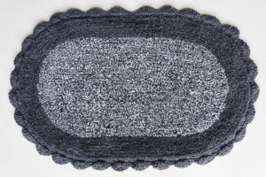 Oval Melange Effect Crochet Bathmat